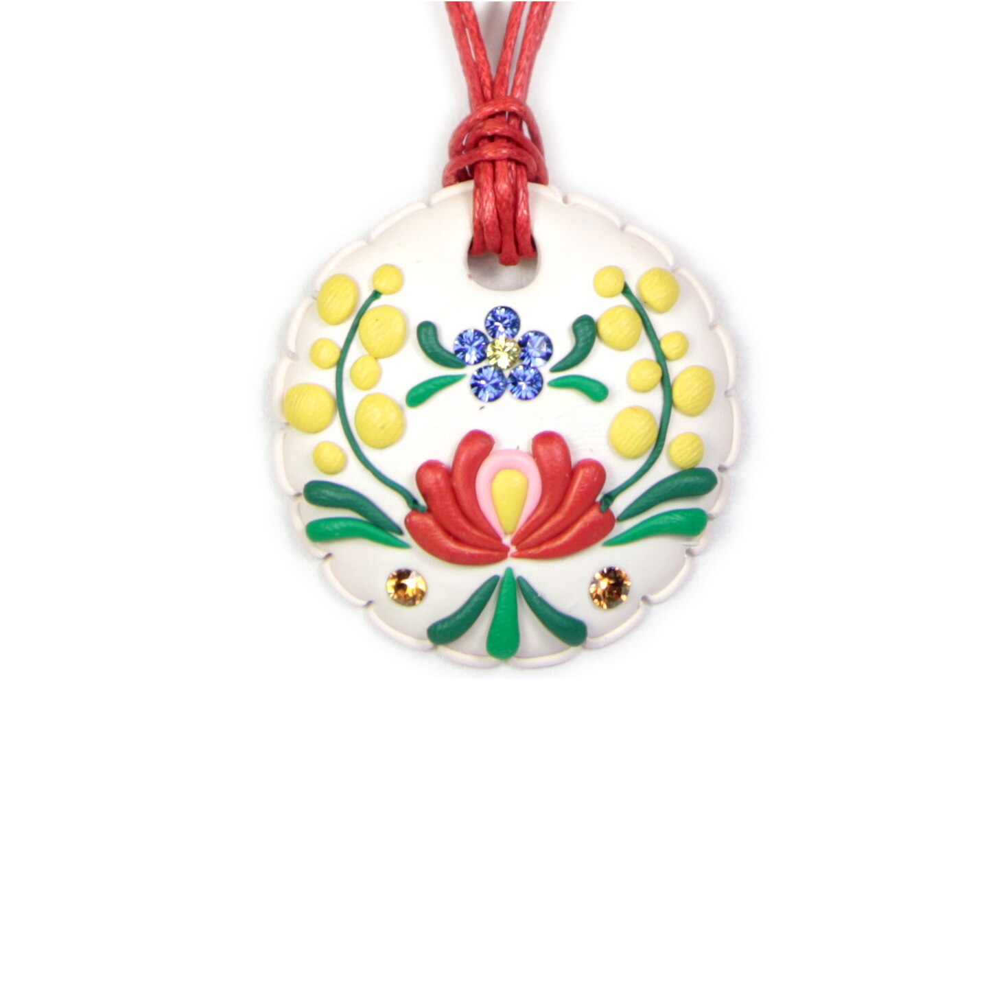 Colier traditional cu cristale, Miidefloriart - model 20