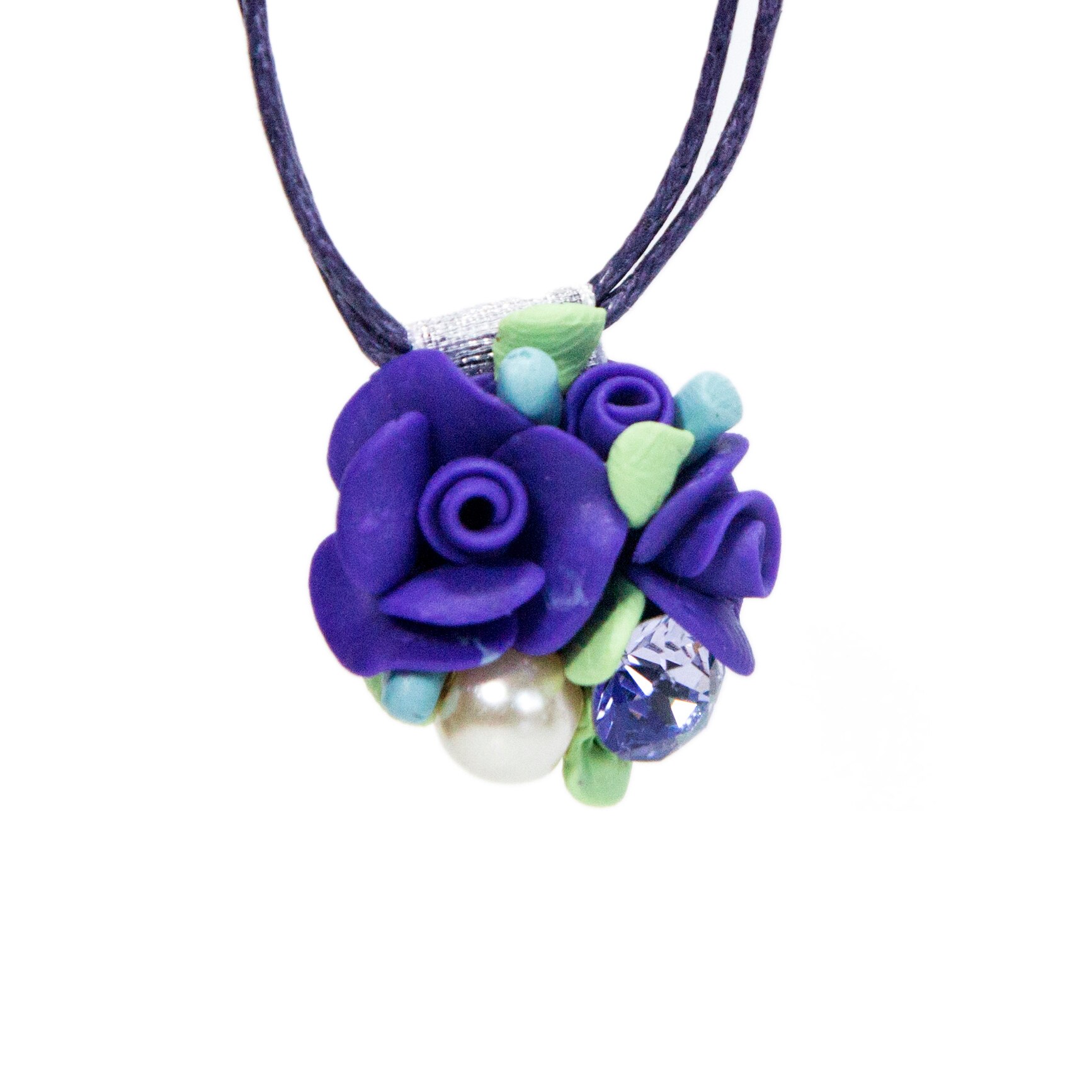 Colier cu cristale, Miidefloriart - model 59