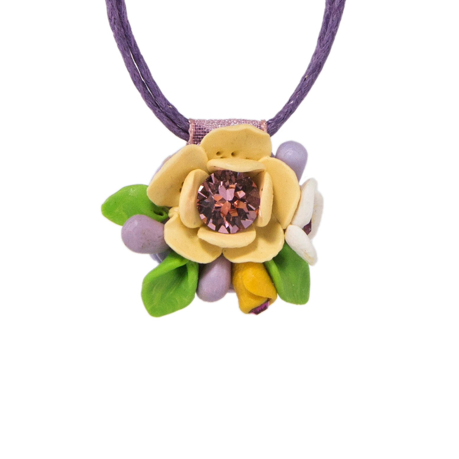 Colier cu cristale, Miidefloriart - model 67