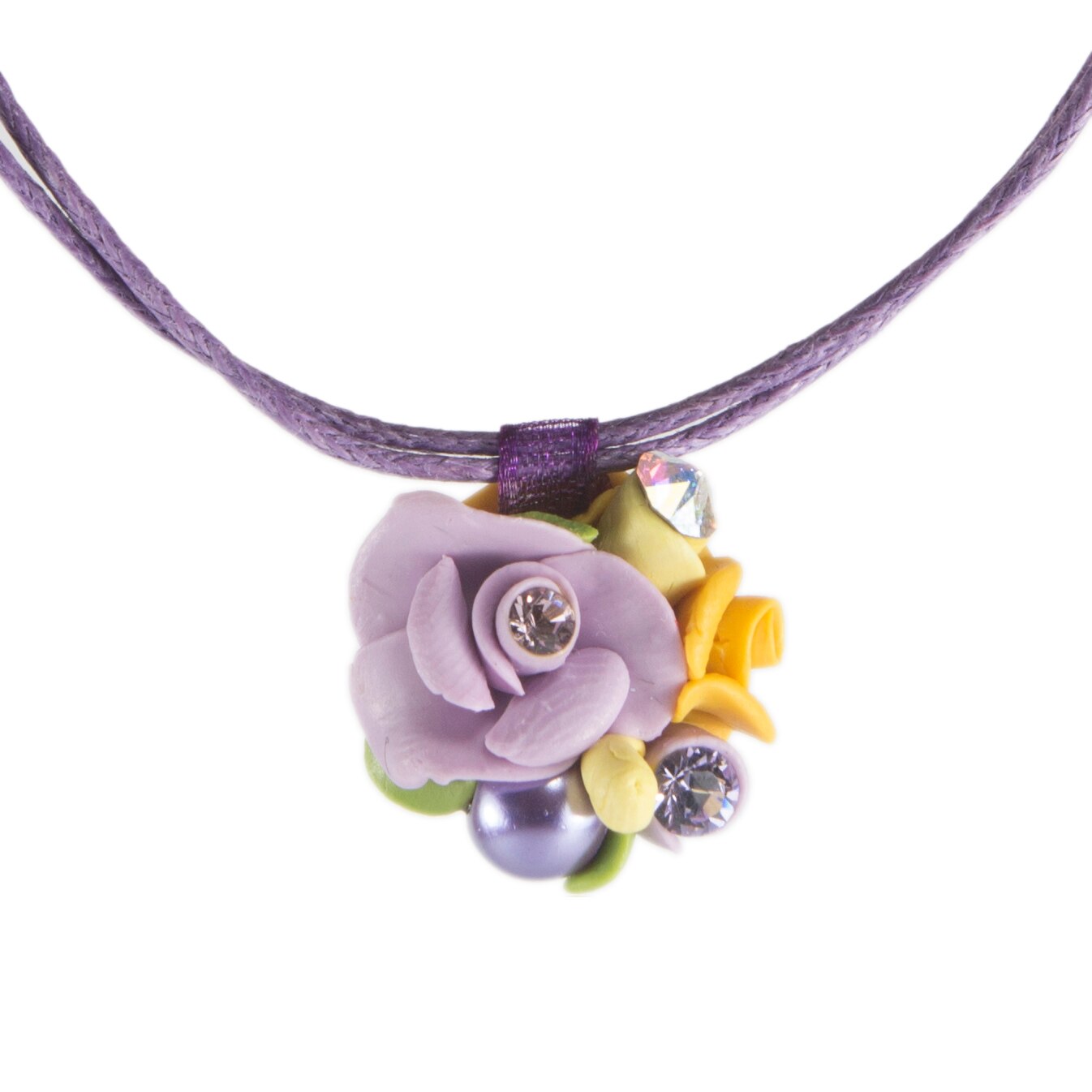 Colier cu cristale, Miidefloriart - model 71