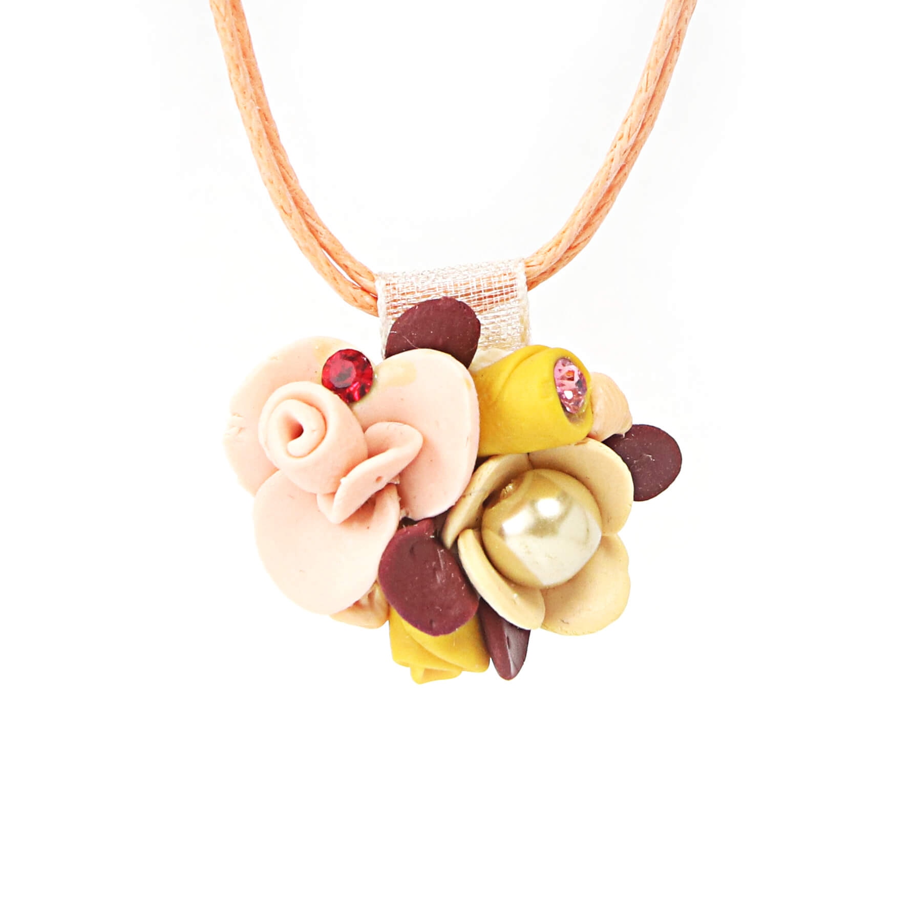 Colier cu cristale, Miidefloriart - model 73