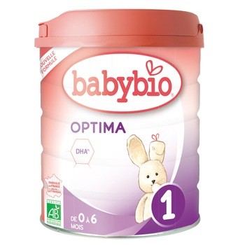 Lapte praf Babybio Organic, Optima 1, 800 g, de la nastere Lapte praf Babybio Organic, Optima 1, 800 g, de la nastere
