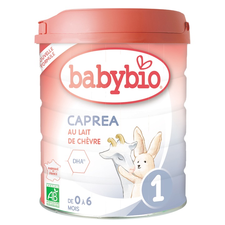 Lapte praf de capra Babybio Organic, Caprea 1, 800 g, de la nastere