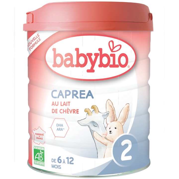 Lapte praf de capra Babybio Organic, Caprea 2, 800 g, de la 6 luni