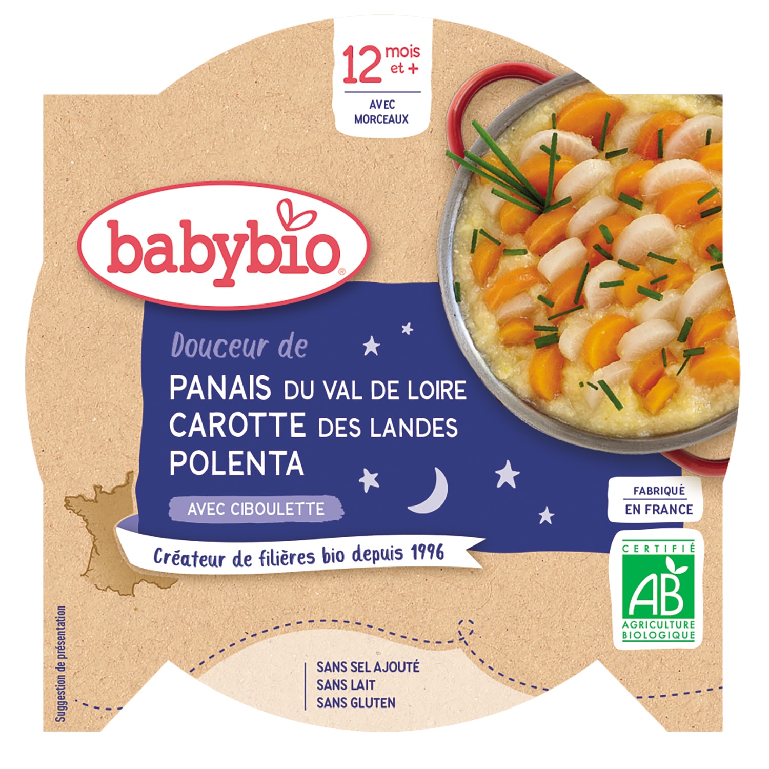 Meniu Babybio de pastarnac gratinat si dovleac drome, 260 g, de la un an