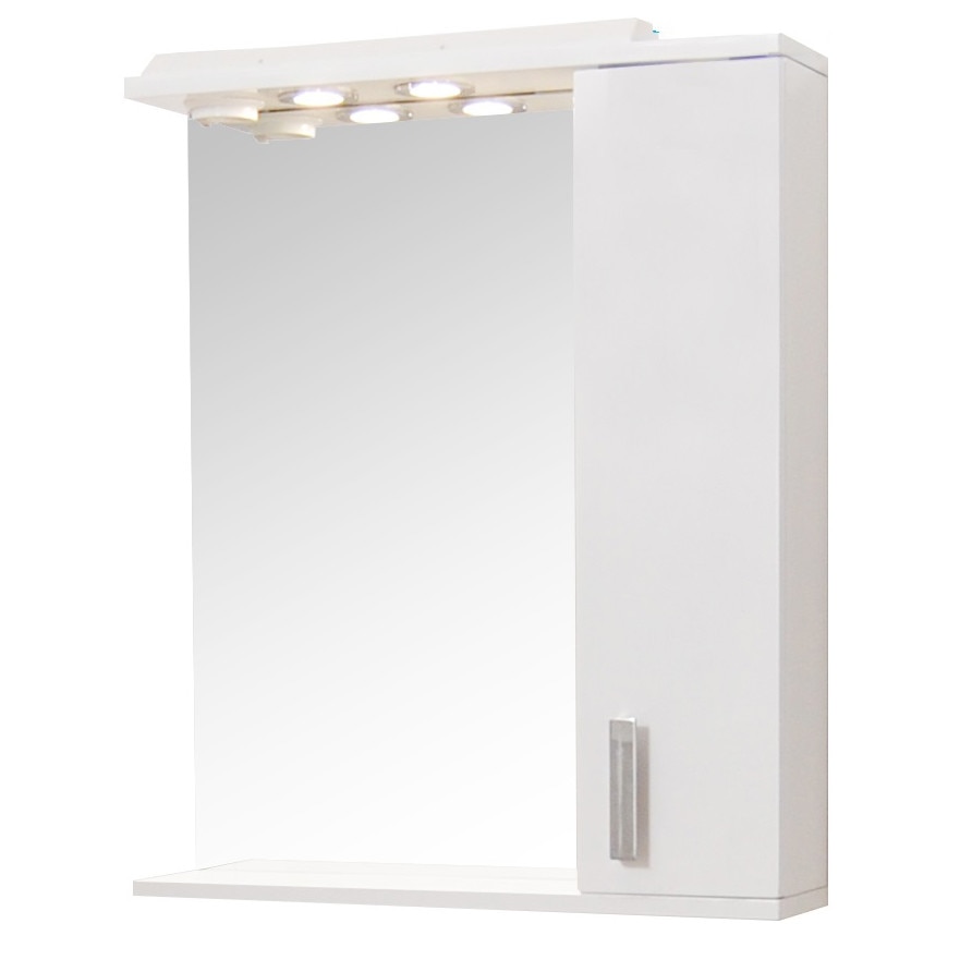 Oglinda cu dulap si iluminare led , Badenmob, seria 071 - 60x71x14cm , Alb