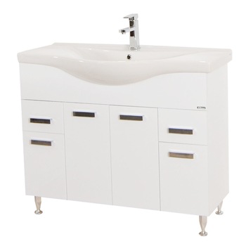 Baza si lavoar Badenmob , MDF vopsit , seria 169 - 100x81x45 cm , Alb Baza si lavoar Badenmob , MDF vopsit , seria 169 - 100x81x45 cm , Alb