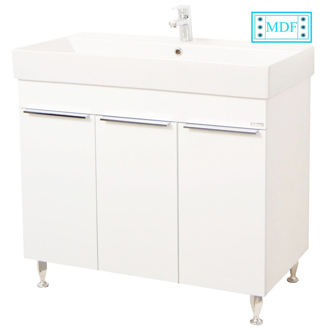 Baza mobilier si lavoar Badenmob , MDF vopsit , seria 602, 85x82x44cm , Alb