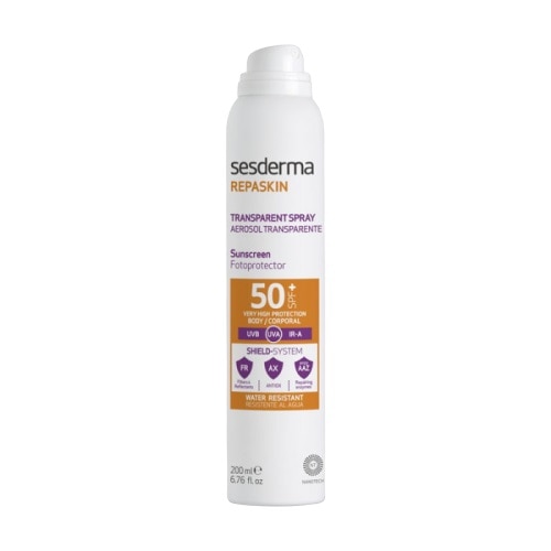 Spray transparent fotoprotector corp SPF 50 Repaskin, Sesderma, 200 ml