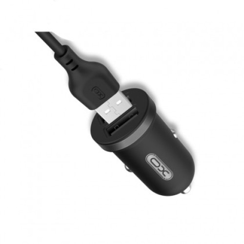 Incarcator Auto cu cablu Lightning XO-TZ08, 2.1A, 2 X USB, Negru, Blister