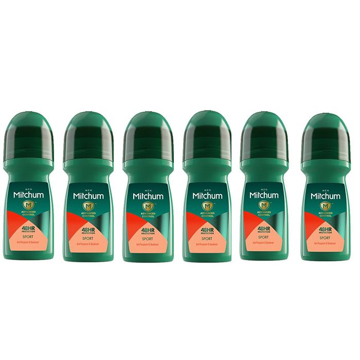 Pachet 6 X Deodorant Mitchum Sport Men, roll-on, 100 ml