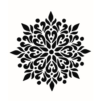 Sablon decorativ Mandala Siri, reutilizabil, plastic, maro, A4 Sablon decorativ Mandala Siri, reutilizabil, plastic, maro, A4