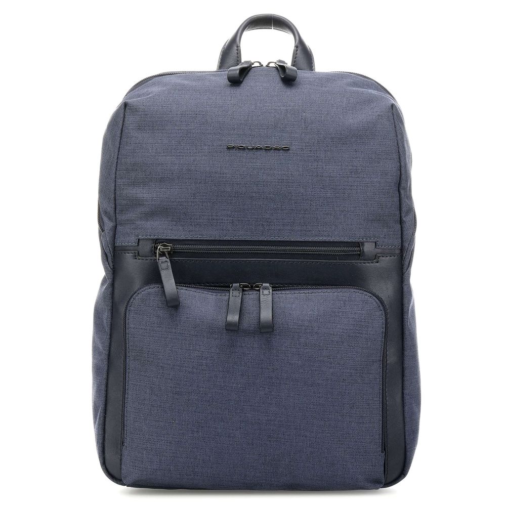 Rucsac port laptop 14” si iPad®10,5’’/9,7” cu buzunar pentru Connequ din tesut si piele naturala CA4488W98/BLU, bleumarin