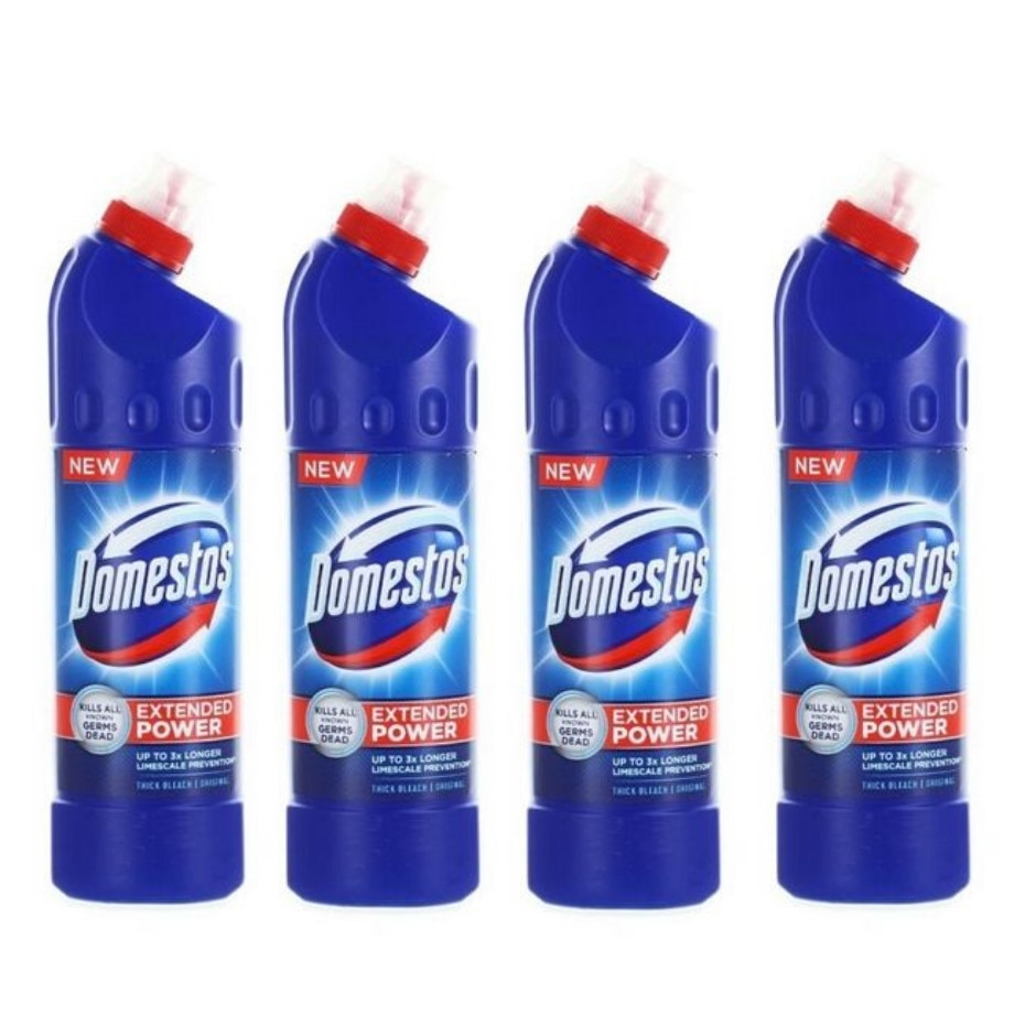 Pachet dezinfectant pentru toaleta, Domestos Original, 4 x 750 ml