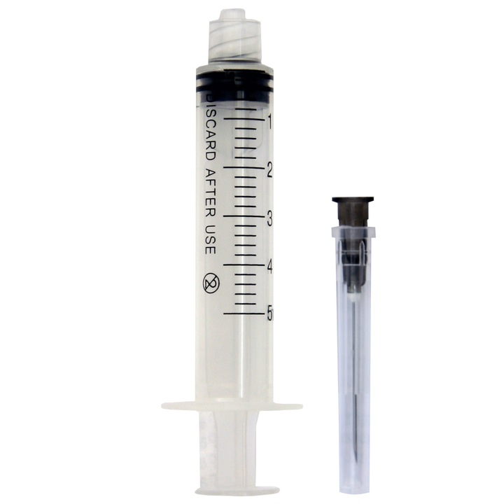 Seringi PC 5ml 22G Luer Lock 100buc