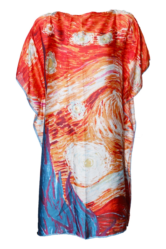 Rochie tip poncho dama, Dacali, 1A, marime universala, Portocaliu, One Size