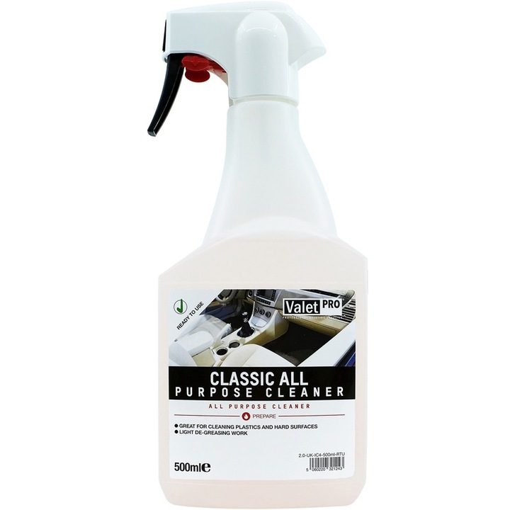 Разтвор за почистване Valet Pro, Концентрат, Универсален, За автомобил, Цитрусов аромат, 500 мл
