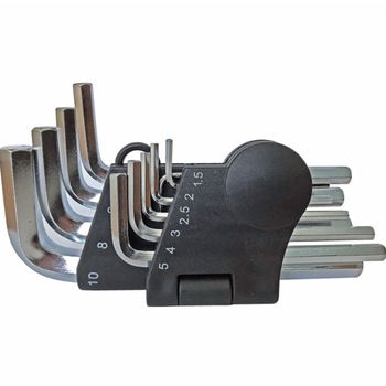 Set 10 chei hexagonale cr-v 10 mm Set 10 chei hexagonale cr-v 10 mm
