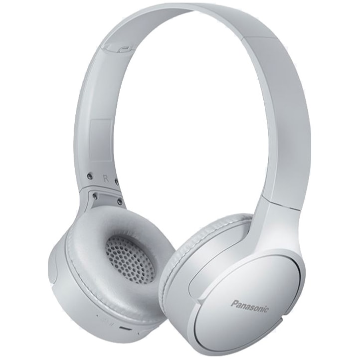 Panasonic RB-HF420BE-W On ear fülhallgató, Wireless, Bluetooth, Bass funkció, Mikrofon, 50 óra lejátszás, Fehér