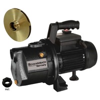 Pompa de apa pentru gradina, Steinberg, 1350W, Inaltime ridicare 48 m, Adancime maxima aspiratie 9 m, 5640 l/h, Negru