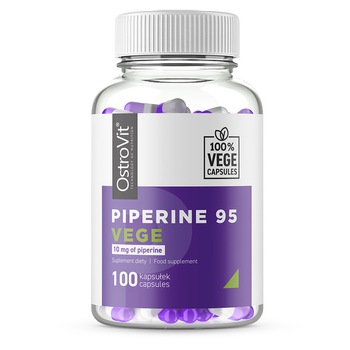 Supliment alimentar, Piperina (standardizat 95%), OstroVit Piperine VEGE - 100 capsule (100 doze) Supliment alimentar, Piperina (standardizat 95%), OstroVit Piperine VEGE - 100 capsule (100 doze)