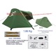 Палатка Freetime Raid Lite 2 DLX, зелена, 2 човека