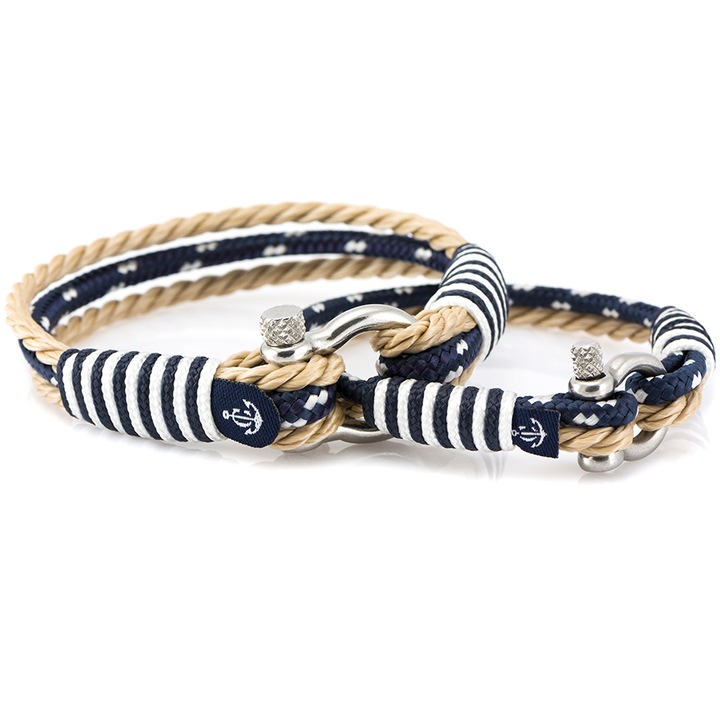 Set bratari Constantin Nautics pentru El si Ea, culoare albastra, CND#951 - marime S (EA) - L (EL)