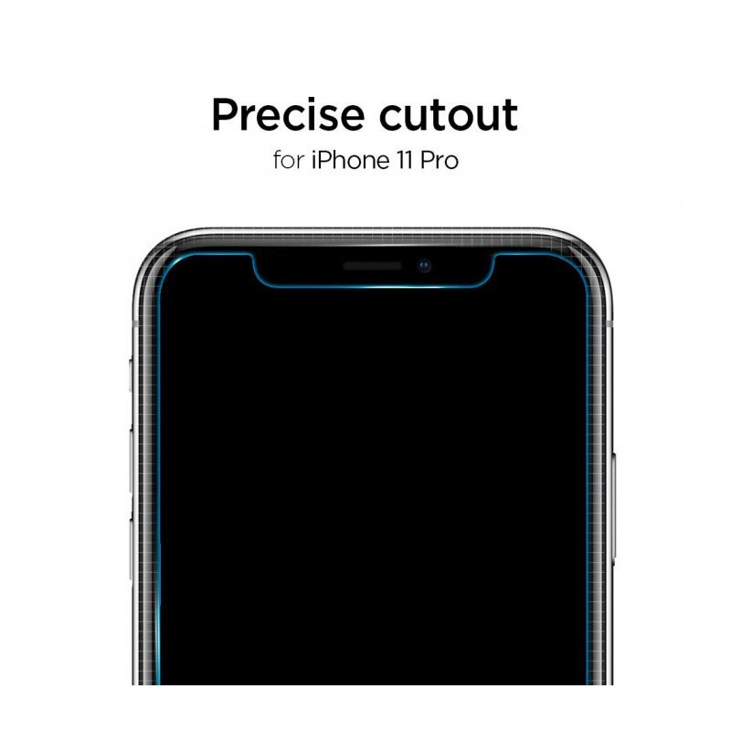 Set 2 folii de protectie Spigen Alm Glas.Tr Slim 2-Pack pentru iPhone 11