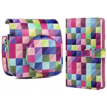 Set 2in1, Husa LoveInstant pentru Fujifilm Instax Mini 8 / 9, Album foto, 96 poze, Grila, Multicolor Set 2in1, Husa LoveInstant pentru Fujifilm Instax Mini 8 / 9, Album foto, 96 poze, Grila, Multicolor