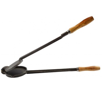 Presa din Fonta pentru Prajit Slanina, Carne sau Legume cu Picurator Presa din Fonta pentru Prajit Slanina, Carne sau Legume cu Picurator