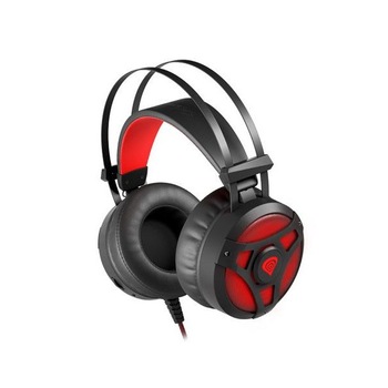 Casti gaming Genesis Neon 360 NSG-1107, cu fir, 50 mm, Negru/Rosu Casti gaming Genesis Neon 360 NSG-1107, cu fir, 50 mm, Negru/Rosu