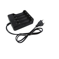 Set incarcator si acumulatori, 4 x 9900mAh Li-Ion 3.7V, Indicator LED, Negru