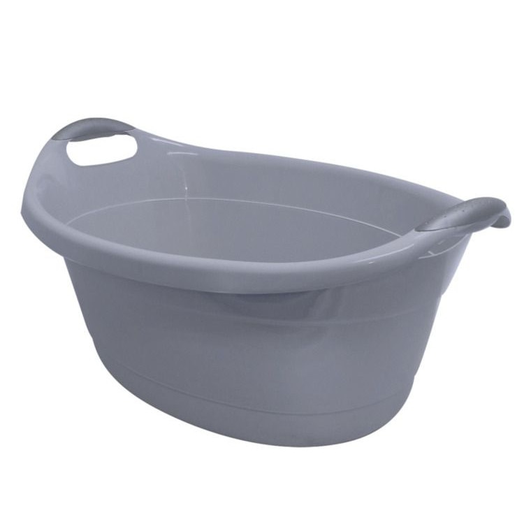 Lighean oval cu maner, Jotta, 25L gri