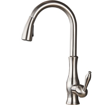 Baterie profesionala de bucatarie, nichelata, 2 functii de curgere a apei, Green, cu furtun extractibil si montaj in blat sau chiuveta Baterie profesionala de bucatarie, nichelata, 2 functii de curgere a apei, Green, cu furtun extractibil si montaj in blat sau chiuveta