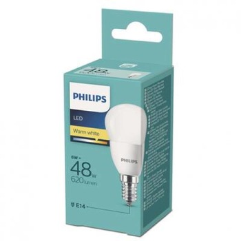 Bec led Philips, E14, 6W(48), sferic, 2700K, A+ Bec led Philips, E14, 6W(48), sferic, 2700K, A+