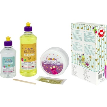 Slime Set XL DIY – Stralucire Aurie, Tuban Slime Set XL DIY – Stralucire Aurie, Tuban