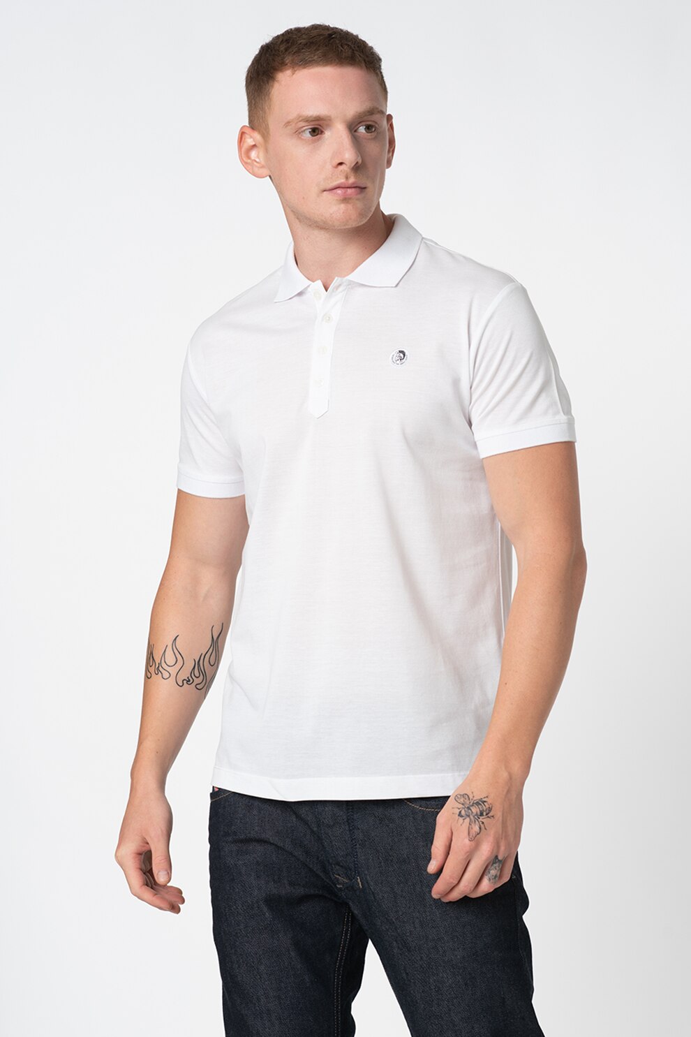 Diesel, Tricou polo T-Weet, Alb