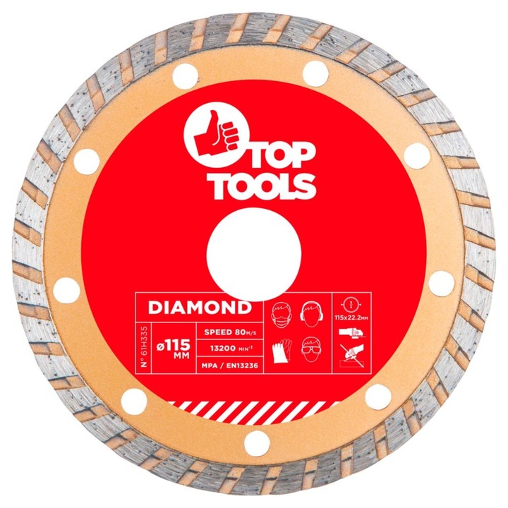 Gyémántvágó Top Tools 115mm turbo 61H335