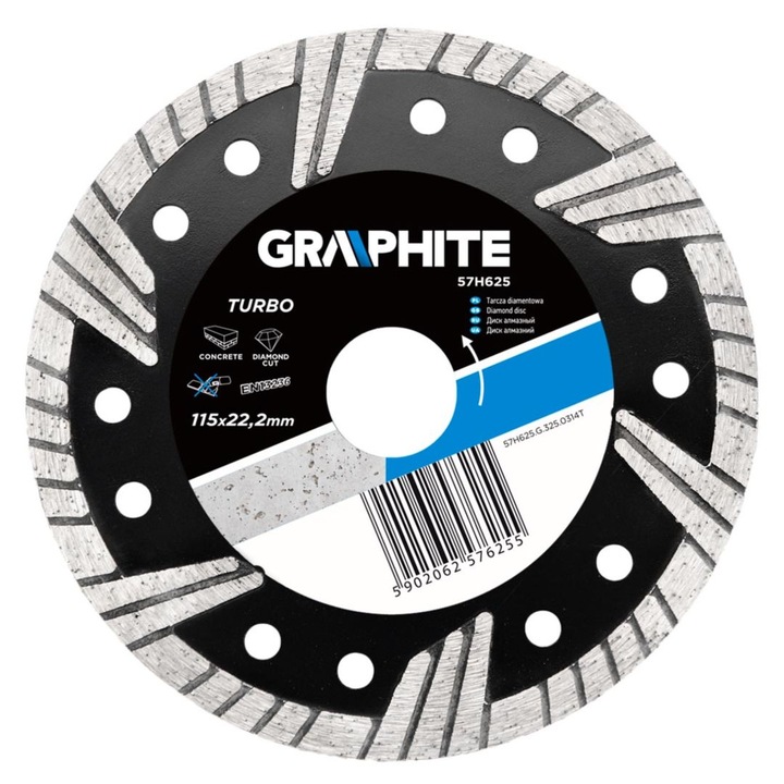 Gyémántvágó Graphite 115mm turbo 57H625