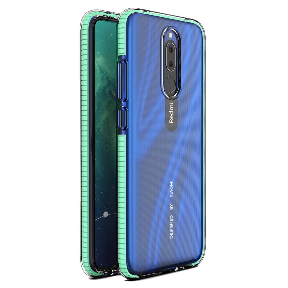 Husa de protectie pentru Xiaomi Redmi 8/8A, Hurtel, TPU, Transparent/Verde