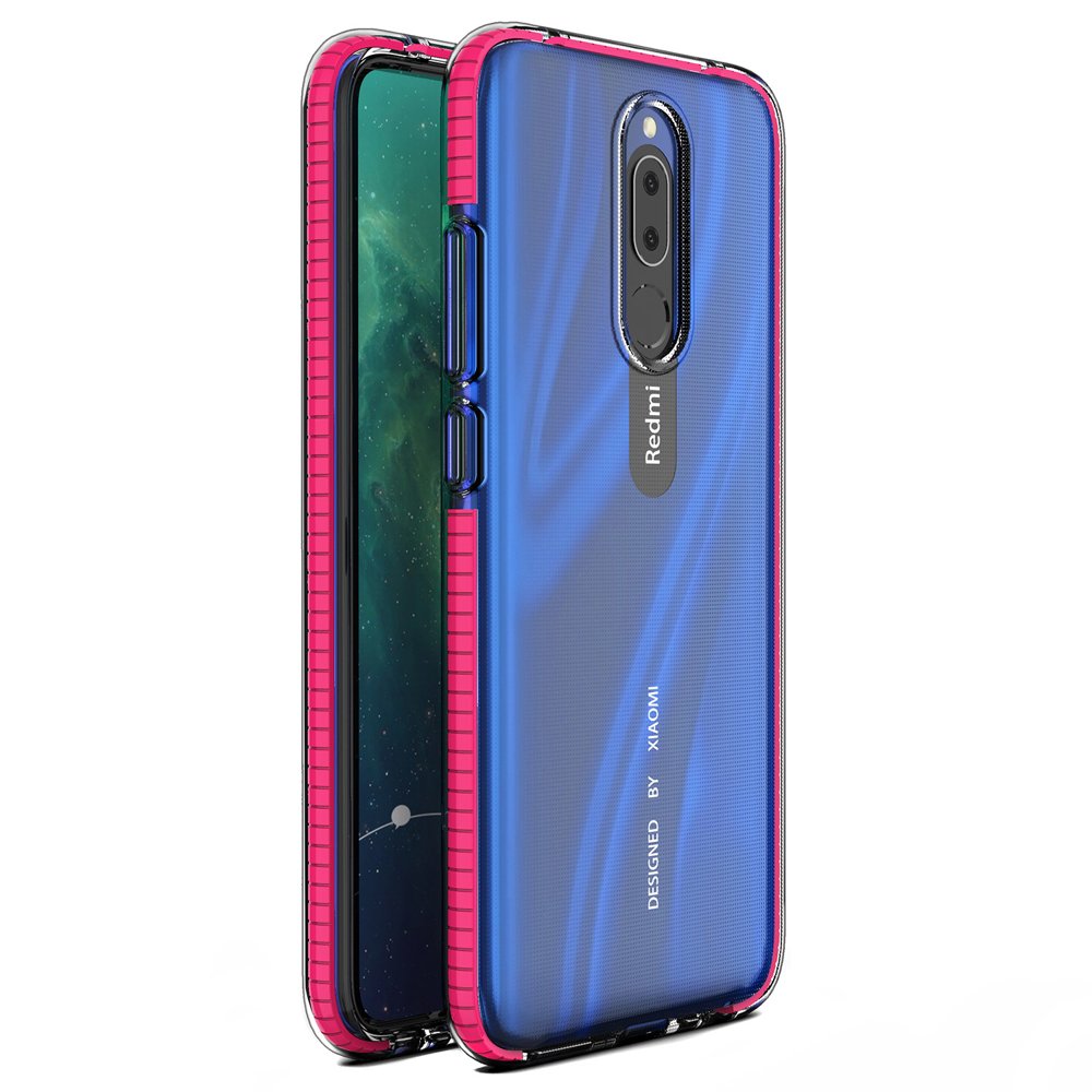 Husa de protectie pentru Xiaomi Redmi 8/8A, Hurtel, TPU, Transparent/Roz