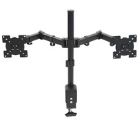 Suport monitor cu 2 brate, vidaXL, Aluminiu, Negru, 32"