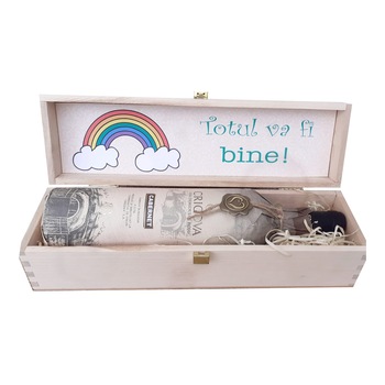 Cutie de vin cadou personalizata Cutie de vin cadou personalizata