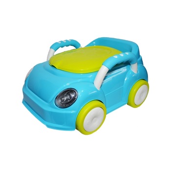 Olita pentru copii 2 in 1 Masinuta , culoare Albastru/Verde/Alb Olita pentru copii 2 in 1 Masinuta , culoare Albastru/Verde/Alb