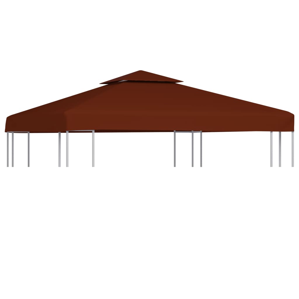 Copertina acoperis pentru pavilion gradina, vidaXL, Poliester, 4 x 3 m, Grena