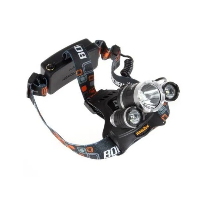 Челник за глава Boruit, C акумулаторни батерии ,3 LED диода