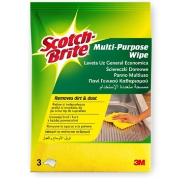 Lavete Uz General Economice SCOTCH BRITE, 20.5x19x3 cm, 3 Buc/Set, Diverse Culori Lavete Uz General Economice SCOTCH BRITE, 20.5x19x3 cm, 3 Buc/Set, Diverse Culori