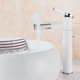 Baterie lavoar TRENDY S, design cilindric, montare pe blat, white-chrom
