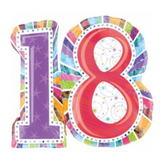 Balon folie, 18 ani, multicolor