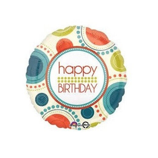 Balon folie, Happy Birthday, Circle Fun